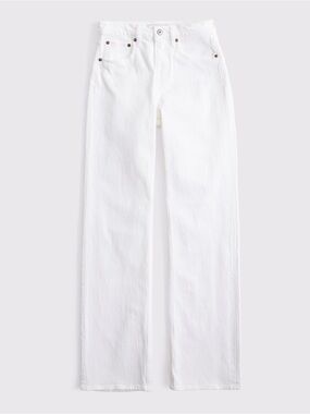 Abercrombie & Fitch Women's 90s relaxed high rise White Jeans